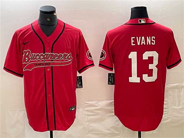 Men%27s Tampa Bay Buccaneers #13 Mike Evans Red Cool Base Baseball Stitched Jersey->san francisco 49ers->NFL Jersey